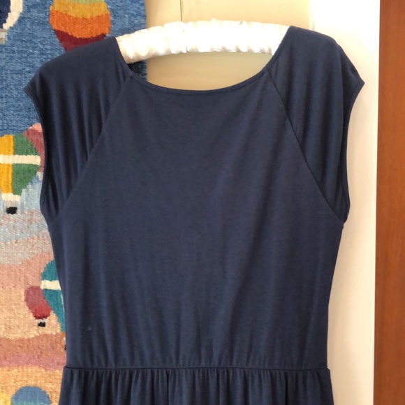 Garnet Hill Juliet Knit Dress in Navy - Picture 7 of 8